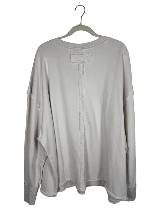 Natural Life Oversized Kick Back Cotton V-Neck Pullover Sweatshirt Sz S/M - Picture 5 of 5